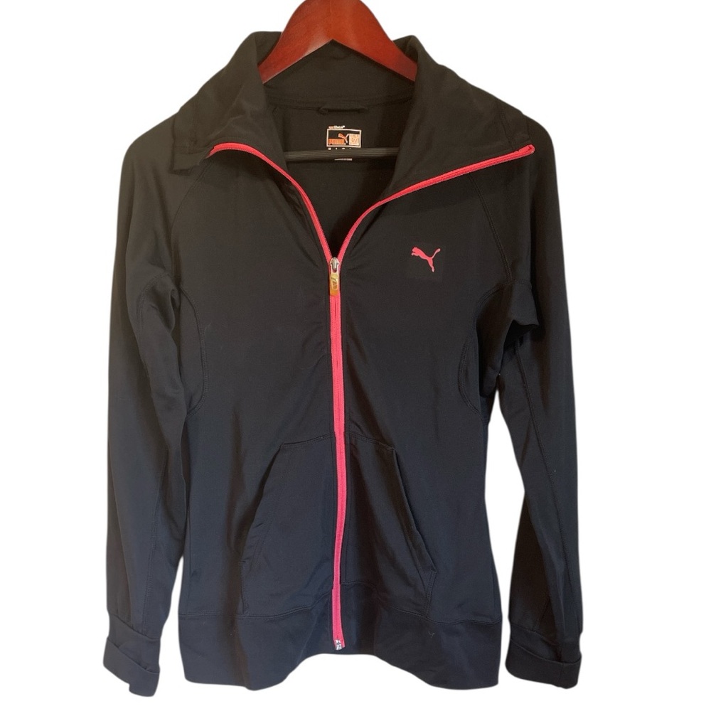 Puma performance Jacket with Pink Trim Size Small